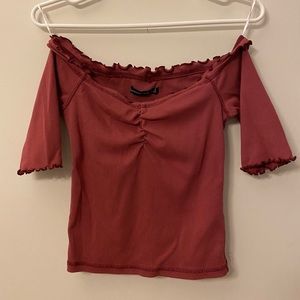 Abercrombie & Fitch off shoulder ruffle top